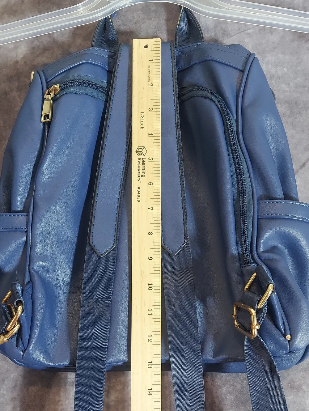 CLUCI Navy Blue Faux Leather Convertible Backpack Purse - Everyday Bag